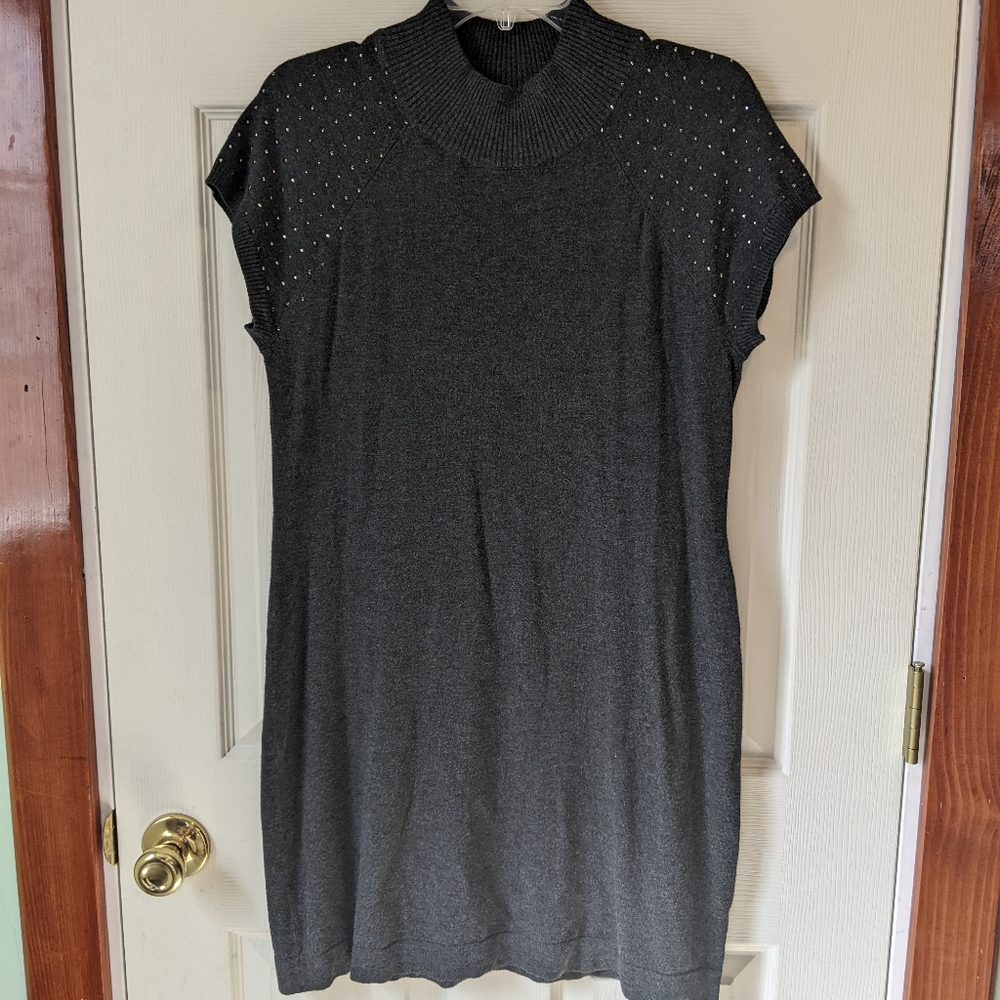 Apt 9 Grey short sleeve sweater dress